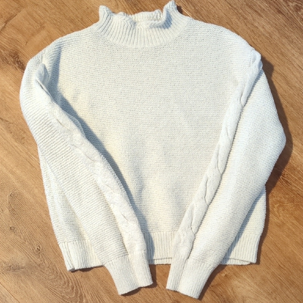 J. Crew Cream Turtleneck Sweater